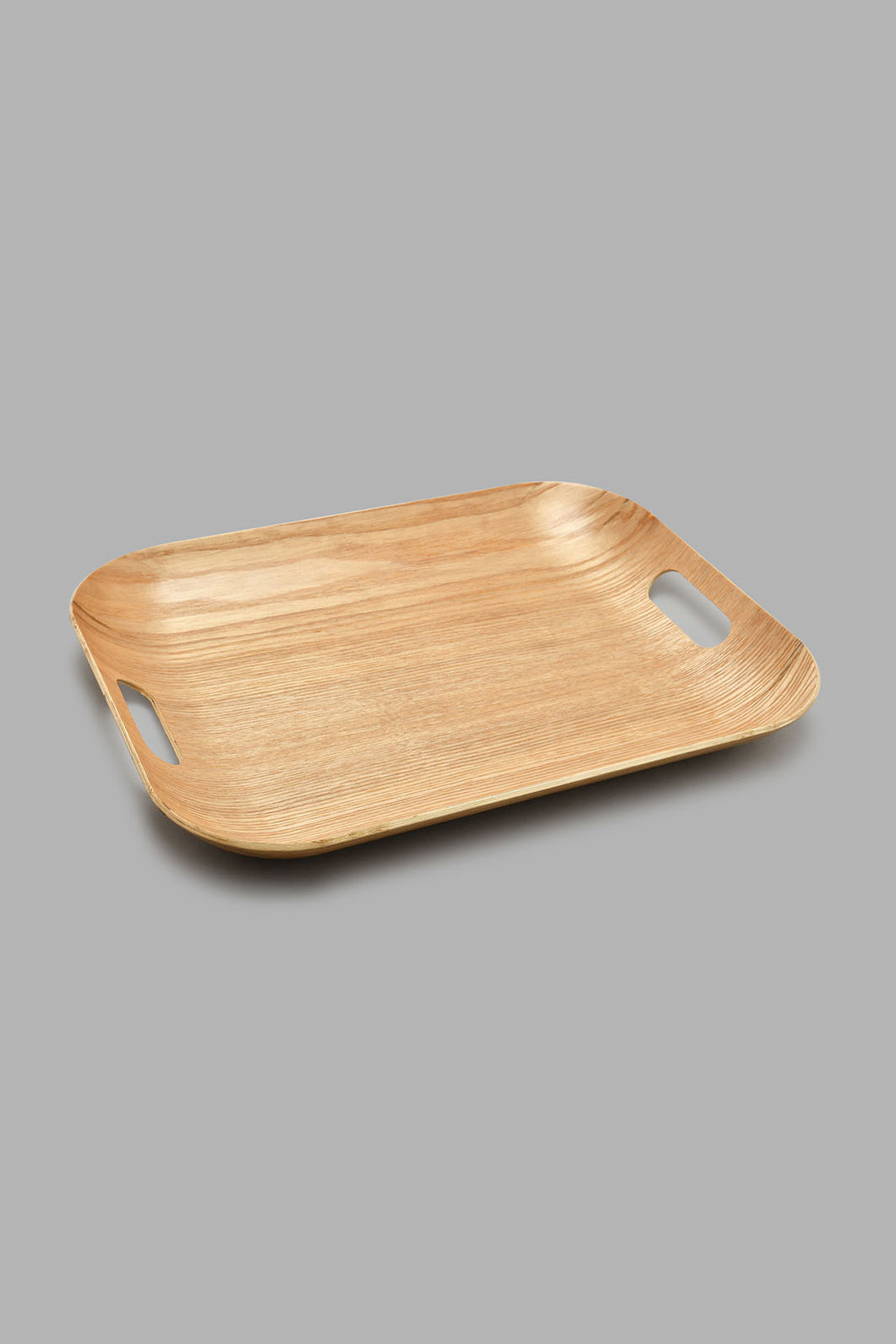 Redtag-Brown-Wooden-Rectangle-Tray-(Medium)-Trays-Home-Dining-