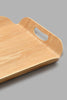 Redtag-Brown-Wooden-Rectangle-Tray-(Large)-Trays-Home-Dining-