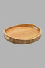 Redtag-Brown-Wooden-Round-Tray-Trays-Home-Dining-