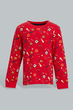 Load image into Gallery viewer, Redtag-White-And-Red-Space-4-Pack-Long-Pyjama-Set-Set-Pyjama-Sets-Infant-Boys-3 to 24 Months
