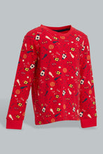 Load image into Gallery viewer, Redtag-White-And-Red-Space-4-Pack-Long-Pyjama-Set-Set-Pyjama-Sets-Infant-Boys-3 to 24 Months
