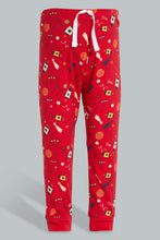 Load image into Gallery viewer, Redtag-White-And-Red-Space-4-Pack-Long-Pyjama-Set-Set-Pyjama-Sets-Infant-Boys-3 to 24 Months
