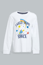 Load image into Gallery viewer, Redtag-White-And-Red-Space-4-Pack-Long-Pyjama-Set-Set-Pyjama-Sets-Infant-Boys-3 to 24 Months
