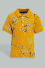 Redtag-Mustard-Safari-Animal-Print-Short-Sleeve-Polo-Colour:Mustard,-Filter:Infant-Boys-(3-to-24-Mths),-Infant-Boys-T-Shirts,-New-In,-New-In-INB,-Non-Sale,-S22B,-Section:Kidswear-Infant-Boys-3 to 24 Months