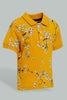 Redtag-Mustard-Safari-Animal-Print-Short-Sleeve-Polo-Colour:Mustard,-Filter:Infant-Boys-(3-to-24-Mths),-Infant-Boys-T-Shirts,-New-In,-New-In-INB,-Non-Sale,-S22B,-Section:Kidswear-Infant-Boys-3 to 24 Months