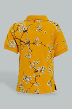 Load image into Gallery viewer, Redtag-Mustard-Safari-Animal-Print-Short-Sleeve-Polo-Colour:Mustard,-Filter:Infant-Boys-(3-to-24-Mths),-Infant-Boys-T-Shirts,-New-In,-New-In-INB,-Non-Sale,-S22B,-Section:Kidswear-Infant-Boys-3 to 24 Months
