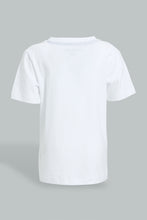 Load image into Gallery viewer, Redtag-White-Dino-Chest-Printed-Short-Slv-T-Shirt-Colour:White,-Filter:Infant-Boys-(3-to-24-Mths),-Infant-Boys-T-Shirts,-New-In,-New-In-INB,-Non-Sale,-S22B,-Section:Kidswear,-TBL-Infant-Boys-3 to 24 Months
