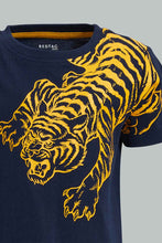 Load image into Gallery viewer, Redtag-Navy-Tiger-Printed-Short-Slv-T-Shirt-Colour:Navy,-Filter:Infant-Boys-(3-to-24-Mths),-Infant-Boys-T-Shirts,-New-In,-New-In-INB,-Non-Sale,-S22B,-Section:Kidswear,-TBL-Infant-Boys-3 to 24 Months
