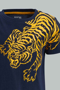 Redtag-Navy-Tiger-Printed-Short-Slv-T-Shirt-Colour:Navy,-Filter:Infant-Boys-(3-to-24-Mths),-Infant-Boys-T-Shirts,-New-In,-New-In-INB,-Non-Sale,-S22B,-Section:Kidswear,-TBL-Infant-Boys-3 to 24 Months