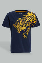 Load image into Gallery viewer, Redtag-Navy-Tiger-Printed-Short-Slv-T-Shirt-Colour:Navy,-Filter:Infant-Boys-(3-to-24-Mths),-Infant-Boys-T-Shirts,-New-In,-New-In-INB,-Non-Sale,-S22B,-Section:Kidswear,-TBL-Infant-Boys-3 to 24 Months
