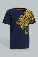 Load image into Gallery viewer, Redtag-Navy-Tiger-Printed-Short-Slv-T-Shirt-Colour:Navy,-Filter:Infant-Boys-(3-to-24-Mths),-Infant-Boys-T-Shirts,-New-In,-New-In-INB,-Non-Sale,-S22B,-Section:Kidswear,-TBL-Infant-Boys-3 to 24 Months
