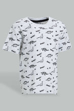 Load image into Gallery viewer, Redtag-Grey-Striped-Short-Sleeve-T-Shirt-Colour:Grey,-Filter:Infant-Boys-(3-to-24-Mths),-Infant-Boys-T-Shirts,-New-In,-New-In-INB,-Non-Sale,-S22B,-Section:Kidswear,-TBL-Infant-Boys-3 to 24 Months
