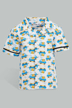 تنزيل الصورة على معرض الصور، Redtag-White-Car-Printed-Woven-Short-Pj-Set-(2-Pack)-Pyjama-Sets-Infant-Boys-3 to 24 Months
