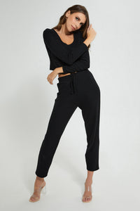 Redtag-Black-Knitted-Trouser-Trousers-Women's-