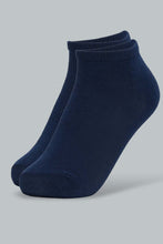 Load image into Gallery viewer, Redtag-Navy-3-Pack-Ankle-Length-Socks-Ankle-Length-Boys-2 to 8 Years
