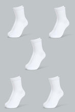 Load image into Gallery viewer, Redtag-White-5-Pack-Long-Length-Socks-Ankle-Length-Boys-2 to 8 Years
