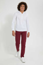تنزيل الصورة على معرض الصور، Redtag-White-Kurta-Casual-Shirt-Casual-Shirts-Senior-Boys-9 to 14 Years
