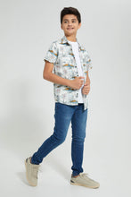 تنزيل الصورة على معرض الصور، Redtag-White-Allover-Print-Shirt-With-T-Shirt-Casual-Shirts-Senior-Boys-9 to 14 Years
