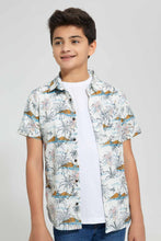 تنزيل الصورة على معرض الصور، Redtag-White-Allover-Print-Shirt-With-T-Shirt-Casual-Shirts-Senior-Boys-9 to 14 Years
