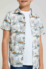 تنزيل الصورة على معرض الصور، Redtag-White-Allover-Print-Shirt-With-T-Shirt-Casual-Shirts-Senior-Boys-9 to 14 Years
