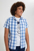 Redtag-Blue-Check-With-T-Shirt-Casual-Shirts-Senior-Boys-9 to 14 Years