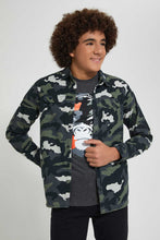 تنزيل الصورة على معرض الصور، Redtag-Olive-C-With-T-Shirt-Casual-Shirts-Senior-Boys-9 to 14 Years
