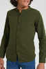 Redtag-Olive-Seer-Sucker-Solid-Casual-Shirt-Casual-Shirts-Senior-Boys-9 to 14 Years