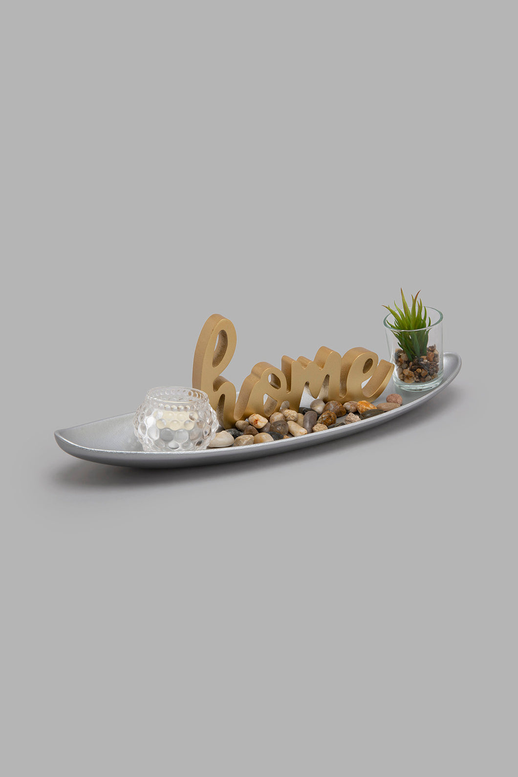 Redtag-Gold-Decorative-Tray-and-Candle-Holder-(Gift-Set)-Gift-Sets-Home-Decor-