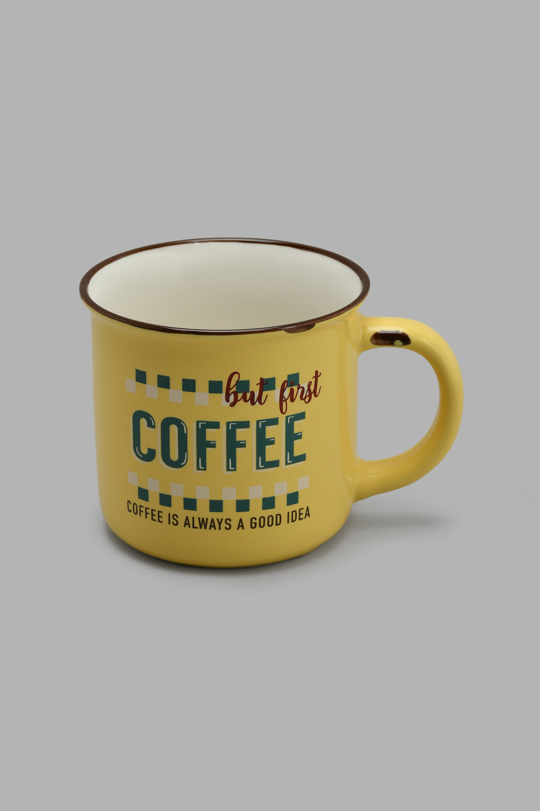 Redtag-Yellow-Single-Mug-Mugs-Home-Dining-