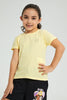 Redtag-Yellow-Rounded-Neck-T-Shirt-W/-Folded-Sleeve-Colour:Yellow,-Filter:Girls-(2-to-8-Yrs),-Girls-T-Shirts,-New-In,-New-In-GIR,-Non-Sale,-PPE,-S22B,-Section:Kidswear-Girls-2 to 8 Years