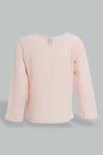 Load image into Gallery viewer, Redtag-Pink-Embellished-Word-Printed-T-Shirt-Embellished-Infant-Girls-3 to 24 Months
