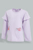 Redtag-Lilac-Embroideredellished-Fashion-T-Shirt-Embellished-Infant-Girls-3 to 24 Months