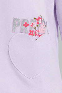 Redtag-Lilac-Embroideredellished-Fashion-T-Shirt-Embellished-Infant-Girls-3 to 24 Months