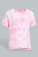 Load image into Gallery viewer, Redtag-Pink-Tie-Dye-Fashion-Tee-All-Over-Prints-Infant-Girls-3 to 24 Months
