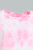 Redtag-Pink-Tie-Dye-Fashion-Tee-All-Over-Prints-Infant-Girls-3 to 24 Months