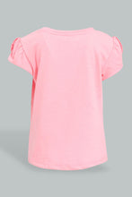 Load image into Gallery viewer, Redtag-Pink-Embelished-Fashion-Tee-All-Over-Prints-Infant-Girls-3 to 24 Months
