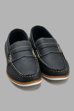 Load image into Gallery viewer, Redtag-Navy-Penny-Loafer-Loafers-Senior-Boys-5 to 14 Years
