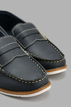 Load image into Gallery viewer, Redtag-Navy-Penny-Loafer-Loafers-Senior-Boys-5 to 14 Years
