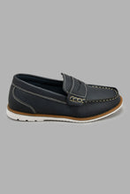 Load image into Gallery viewer, Redtag-Navy-Penny-Loafer-Loafers-Senior-Boys-5 to 14 Years
