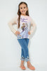 Redtag-Grey-Frozen-T-Shirt-Character-Girls-2 to 8 Years