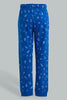 Redtag-Blue-Frozen-Print-Track-Joggers-Girls-2 to 8 Years