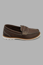 Load image into Gallery viewer, Redtag-Brown-Penny-Loafer-Loafers-Boys-3 to 5 Years
