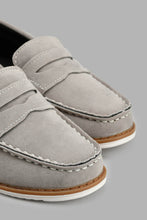 Load image into Gallery viewer, Redtag-Grey-Penny-Loafer-Loafers-Boys-3 to 5 Years
