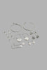 Silver Necklace And Earring Set For Women (Set of 8)