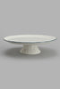 Redtag-White-Porcelain-Embossed-Cake-Plate-With-Grey-Border-Baking-Dish-Home-Dining-