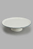 Redtag-White-Porcelain-Embossed-Cake-Plate-With-Grey-Border-Baking-Dish-Home-Dining-