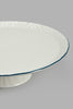 Redtag-White-Porcelain-Embossed-Cake-Plate-With-Grey-Border-Baking-Dish-Home-Dining-