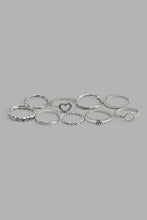 Load image into Gallery viewer, Redtag-Silver-9-Rings-Rings-Women-
