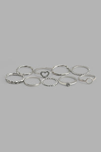 Redtag-Silver-9-Rings-Rings-Women-