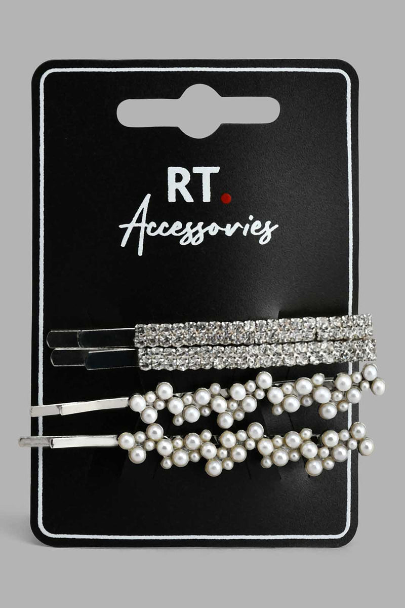 Redtag-Silver--Clips-Hair-Clips-Women-